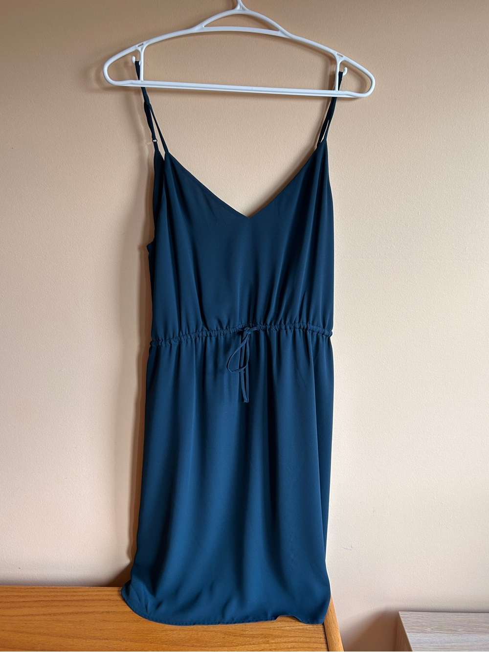 Babaton Slip Midi Dress with Drawstring Waist - Teal